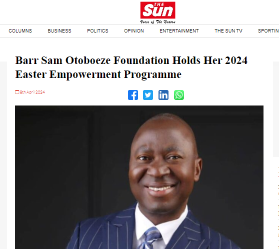 Barr Sam Otoboeze Foundation Holds Her 2024 Easter Empowerment Programme